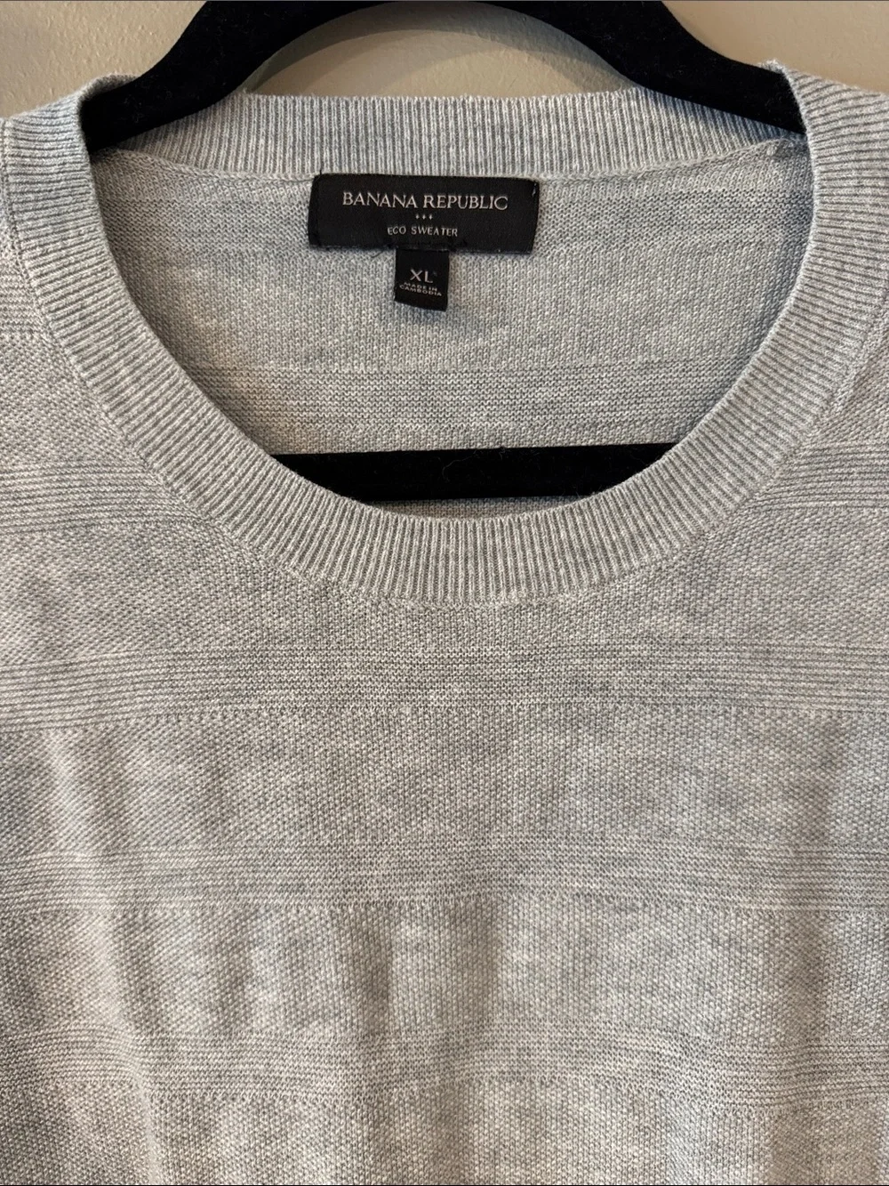 Banana Republic Men's Crewneck Sweater - Light Heather Gray